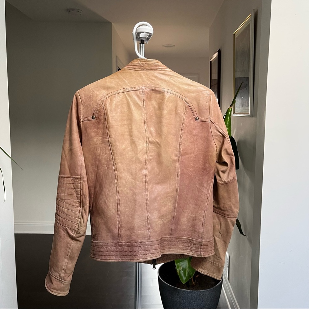 Vera Pelle Light Brown Natural Leather Jacket Women’s Size 44 - Picture 8 of 8